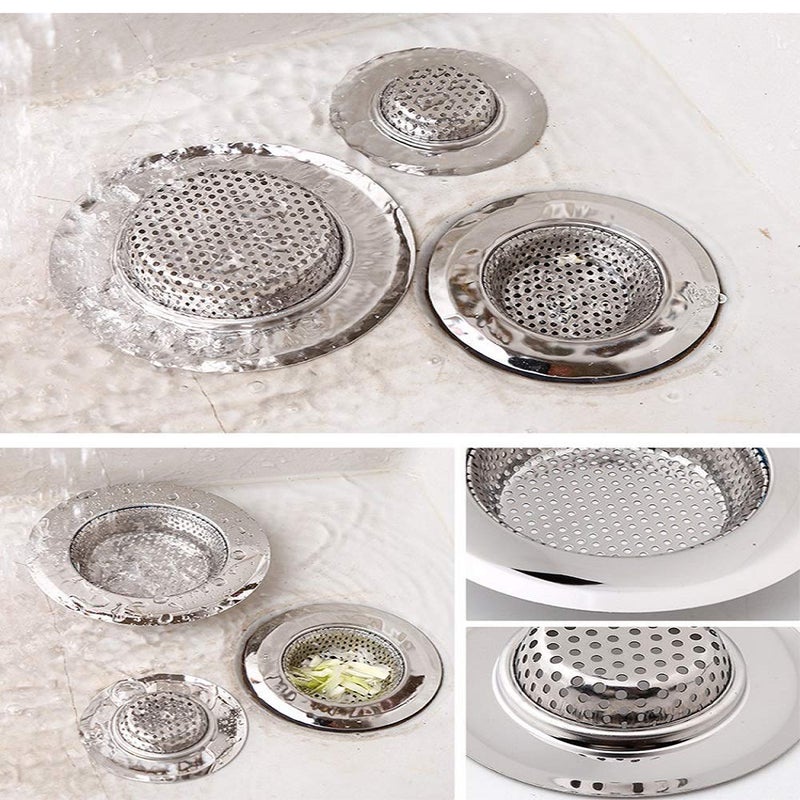 Feeke Hair Catcher Shower Drain(3 Pack), Bathtub Drain Cover, Sink Tub Drain Stopper, Sink Strainer for Kitchen and Bathroom, Hair Stopper for Bathtub Drain Cover Size from 2.13'' to 4.5''. - Image 5